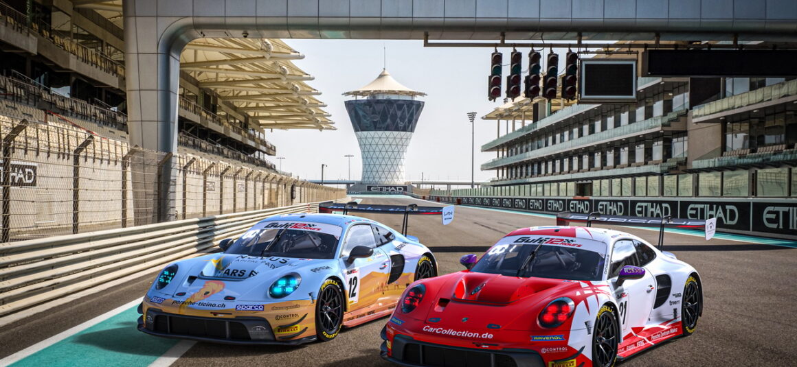 Car Collection mit zwei Porsche bei den Gulf 12 Hours in Abu Dhabi
