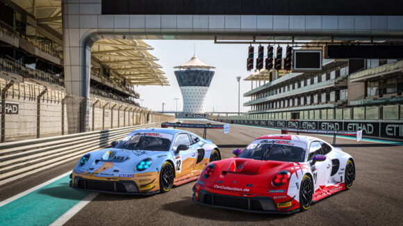 Car Collection mit zwei Porsche bei den Gulf 12 Hours in Abu Dhabi